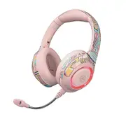 Bluetooth-compatibility Headphone Stereo Sound Laptop Game Headset Pink