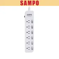 在飛比找蝦皮商城優惠-【SAMPO聲寶】六開六插電源延長線 6尺/9尺/12尺 E