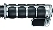 NEW KURYAKYN 6342 ISO-Grips - Cable - Black/Chrome - HARLEY/SOFTAIL/SPORTSTER