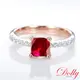 Dolly 18K金 GRS無燒緬甸紅寶石1克拉鑽石戒指-017