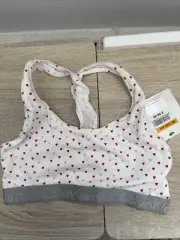 Calvin Klein Women's Carousel Logo Bralette red heart, Small