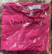 Thirty-One Drawstring Laundry Bag in Hibiscus Pink -BRAND NEW