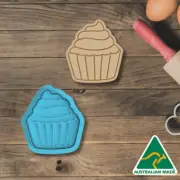 Cupcake 1 Cookie Cutter and Embosser Stamp