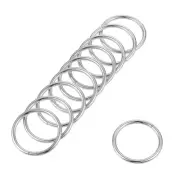 20mm Metal O Rings Non-Welded for Straps Bags Belts DIY Silver Tone 20pcs