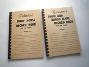 Richardson's Show Horse & Brood Mare Record Blank Books Published 1964