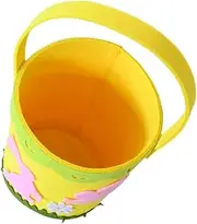 Levemolo Handheld Non Woven Fabric Easter Egg Basket Cute Cartoon Storage Container for Snacks and Surprises Multi Functional Present Packaging Basket for Easter Celebrations