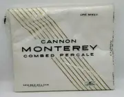 Cannon Monterey Percale Double Full Flat Sheet Beige Made in USA NIP New