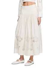 Sandro Long Poplin Skirt