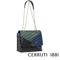 在飛比找PChome24h購物優惠-【Cerruti 1881】頂級義大利小牛皮肩背包 CERR