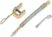 X AUTOHAUX 1 Set 135 Degree Copper Tire Valve Extension with Flexible Stainless Steel 125mm Tyre Valve Stem Extender for Car Motorcycle RV Truck Bike