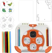 Art & Craft Kit with Supplies, Drawing Projector for Kids, Tracing & Drawing Sketcher Pad, Colored Pencils, 22 Coloring Books, Ideal Gifts for 3+ Girls Boys(Orange)