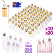 Glass Dropper Tincture Bottles Eye Pipette with Golden Cap Essential Oils Vials