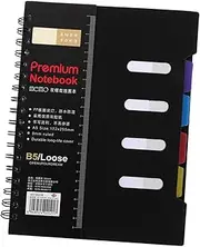 STOBOK Classified Notebook Work Notebook Professional Diary Teacher Planner Sketchbook Multi Subject Notebook Basic Soft Cover Notebook Loose Leaf Notebook Color Black Pp Random Color