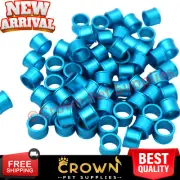 20 PCS Aluminium Closed-loop Leg Bands Parrot Dove Birds Pigeons 8MM Blue