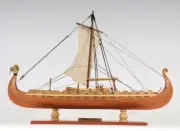 Viking Small wooden model ship