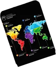 [FOMIYES] Elastic Suitcase Cover World Map Pattern Luggage Case Protector Zipper 26-28inches Scratch Dust Easy to Clean