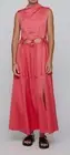 $818 Anna Quan Women's Red Josie High Nick Cutout Waist Maxi Dress Size 10