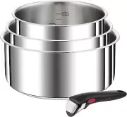 Tefal Ingenio Preference Induction Stainless Steel 4 Pc Saucepan Set & Handle