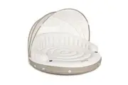 Intex 1.99m Canopy Island Inflatable Swimming Pool Float w Sun Shade White 14y+