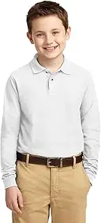 [Port Authority] Big boys' Youth Long Sleeve Silk Touch Polo
