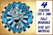 4 x NRL RUGBY LEAGUE, CRONULLA SHARKS DRINK COASTERS