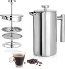 Coffee Plunger Press 600Ml, French Press Coffee Maker Insulated Coffee Plunger 4