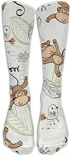 [XMKWI] Happy Monkey Girls Fashion Athletic Crew Sock Stocking Sports Compression Socks