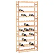 Wine Rack for 77 Bottles Solid Wood Pine Organiser Storage Holder 72x25x166cm