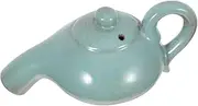 Fountain Flowing Water Clay Pot Fish Tank Accessories Indoor Waterfall Outdoor Ornaments Fountain Accessories Fountain Ceramic Jar Fountain Spout Fish Tank Decor Sky-Blue Ceramics