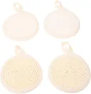 Generic 4 Pcs Exfoliating Pads Scalp Massager Body Scrub Exfoliator White Exfoliating Gloves Body Exfoliator Window Cleaner Face Tools for Skincare Products Face Scrub Wipes Cotton Linen