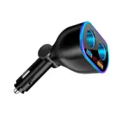 QC3.0 Car 12V-24V Double USB LED Display Charging Adapter 120° Rotation