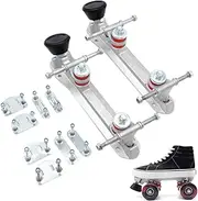 Skate Plate,Roller Skate Bracket Two-Row Roller Plate - Drift Skates Plate, Aluminum Alloy Roller Road Drift Skates Plate for Beginners, Home Users