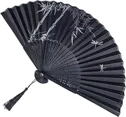 [STKARCV] 1PCS Folding Fan Chinese Style Fan Summer Female Dance Fan Portable Flower Hand Held Exquisite(2)
