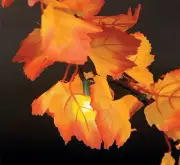 15 FT Fall Leaves String Lights Autumn Wedding Lighted Decor Thanksgiving Mantel