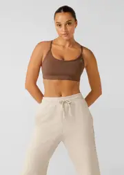 [Lorna Jane] Sammy Sports Bra in Brown, Size - Small S Chocolate