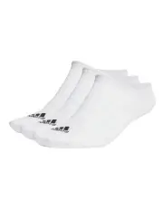 [Adidas] Thin and Light No-Show Socks 3 Pack in Black/White