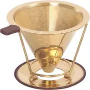 Pour over Coffee Dripper, Stainless Steel Coffee Filter Reusable Pour over Coffe