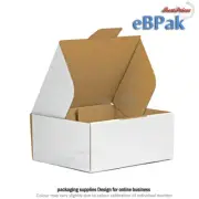 200x Mailing Box 220 x 160 x 77mm A5 Diecut White Shipping Carton B38