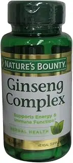 Nature's Bounty Ginseng Complex Herbal Health Capsules 75 ea (Pack of 2)
