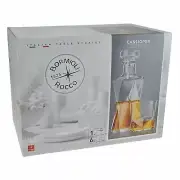 NEW BORMIOLI ROCCO CASSIOPEA 7 PIECE DECANTER & GLASSES SET Whisky Whiskey