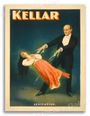 1890s “Kellar Levitation Girl” Vintage Style Illusion Magic Poster - 24x32