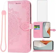 Compatible with OnePlus Nord N100 Wallet Case and Tempered Glass Screen