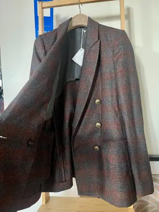 Brunello Cucinelli 金線羊毛雙排扣西裝外套