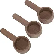 Wooden Walnut Measuring Spoon Accurate Powder Pick up for Spa, Ideal for Making Mask 3pcs Walnut Wood