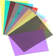 SWOOMEY 10pcs Transparent Color Lighting Filter Sheets Portable Correction Light Gels Sheets Photo Props