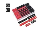 270X Heat Shrink Tubing Kit - 3:1 Ratio Adhesive Lined, a resistant Shrink Wrap Black Red