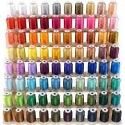 New brothread 80 Spools Polyester Embroidery Machine Thread Kit 500M (550Y) E...
