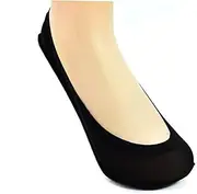 TEMPNAP 1Pair Padded Low Cut Invisible Cushion Socks for Arch Support Non Slip Breathable Design for Long Walks and Daily Use Black