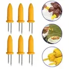 Easy Clean Corn Skewer Rust-proof Fork Stainless Steel Cob Holders Set Bbq Forks