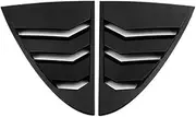 Black/Carbon Fiber Rear Window Shutter Louvers Side Vent Cover Trim Compatible for Mercedes Benz A Class W177 A200 A220 Sedan 2019-2024(Black Style)